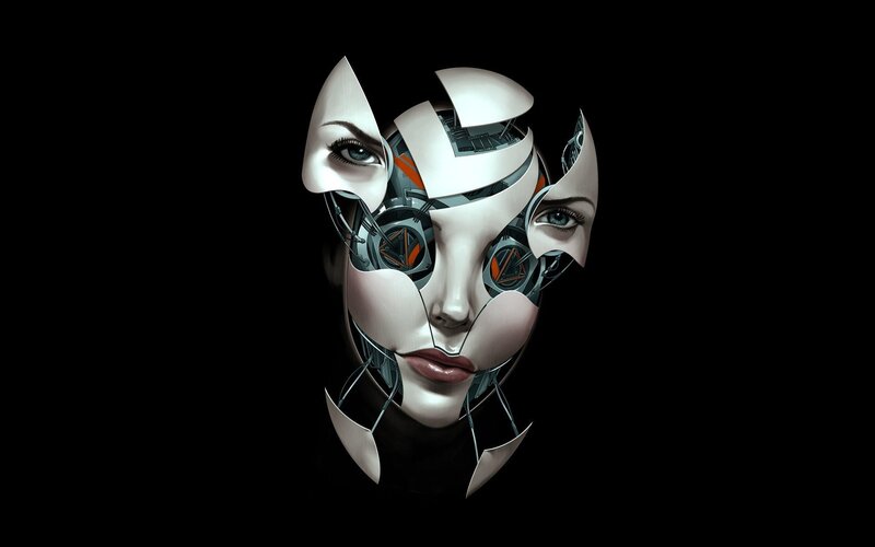 Robotic Female Face