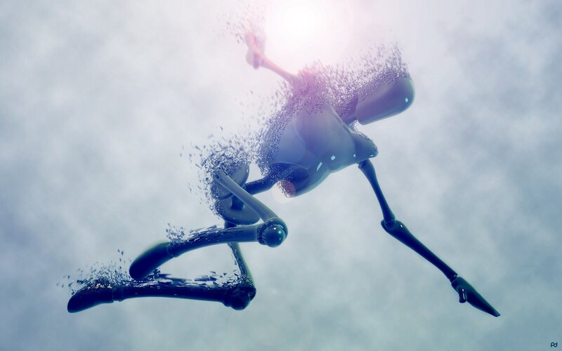Robotic Figure Disintegrating