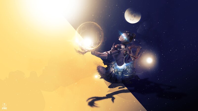 Robotic Figure Holding Orb