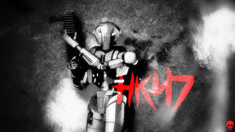 Robotic Figure Holding Weapon