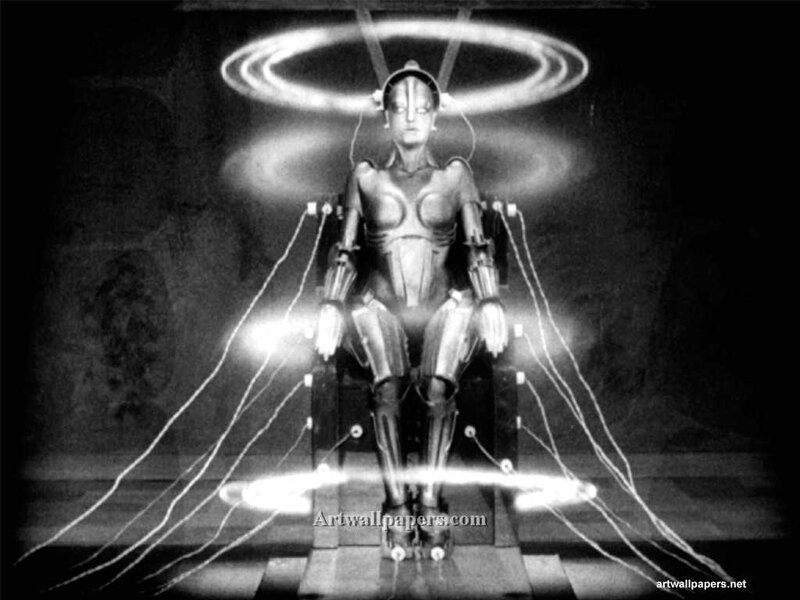 robotic figure in a lab