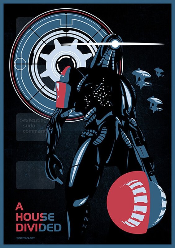 Robotic Figure in Armor — Black, Dramatic, Night, Digital Art, Squadrons of Ships