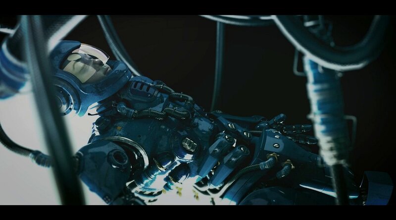 robotic figure in cockpit
