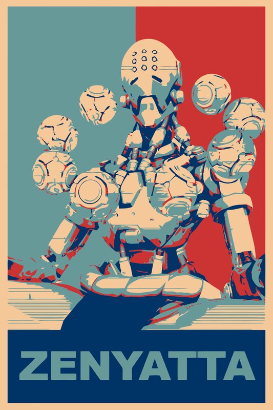 Robotic Figure in Combat — Red