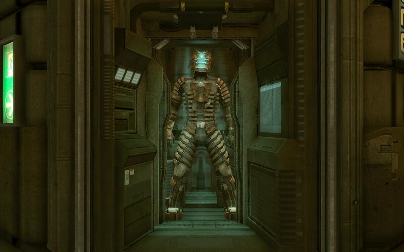 Robotic Figure in Corridor