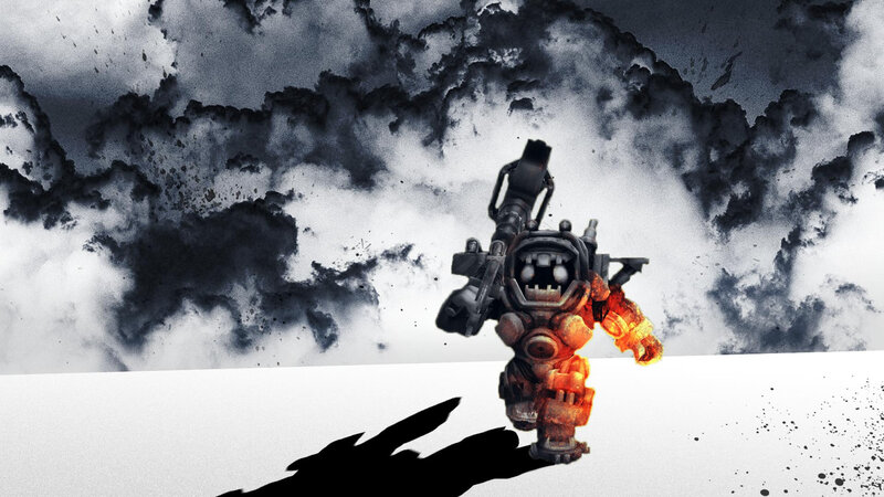 Robotic Figure in Flames