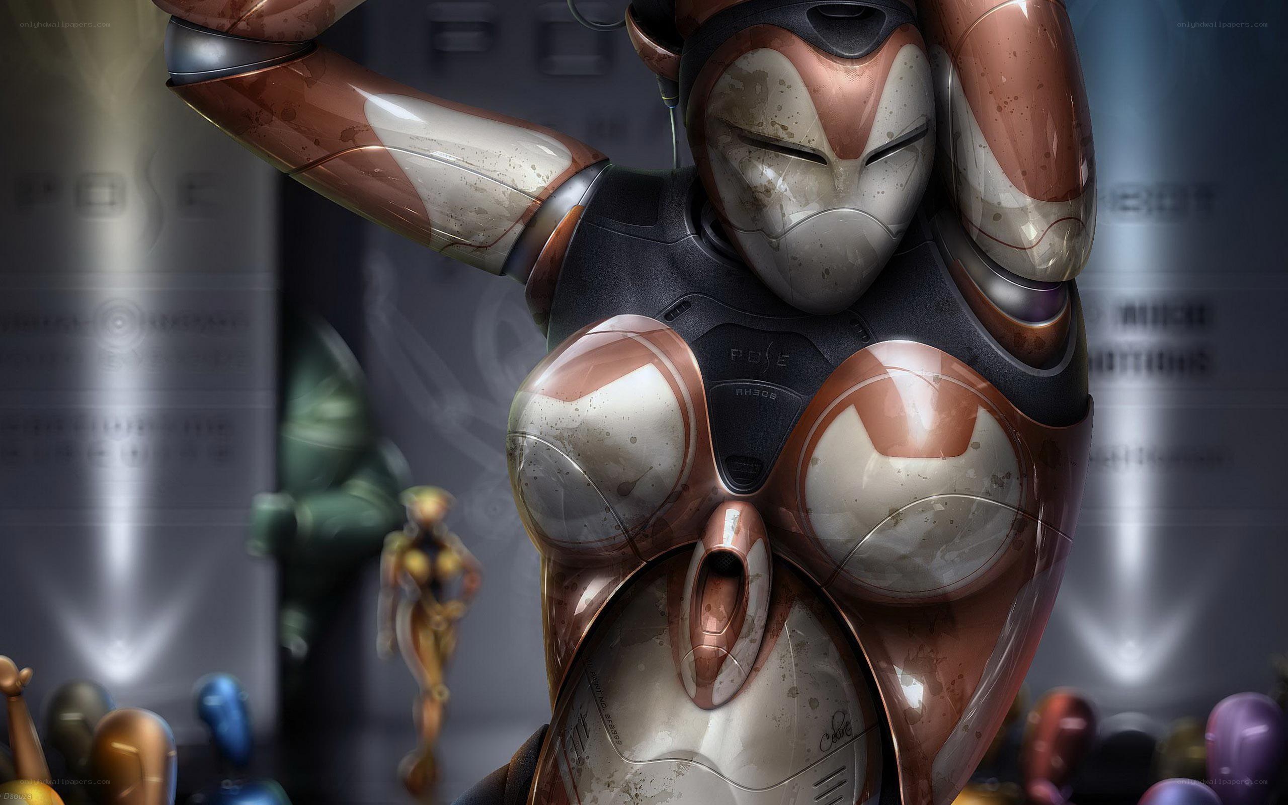 robotic figure in futuristic setting