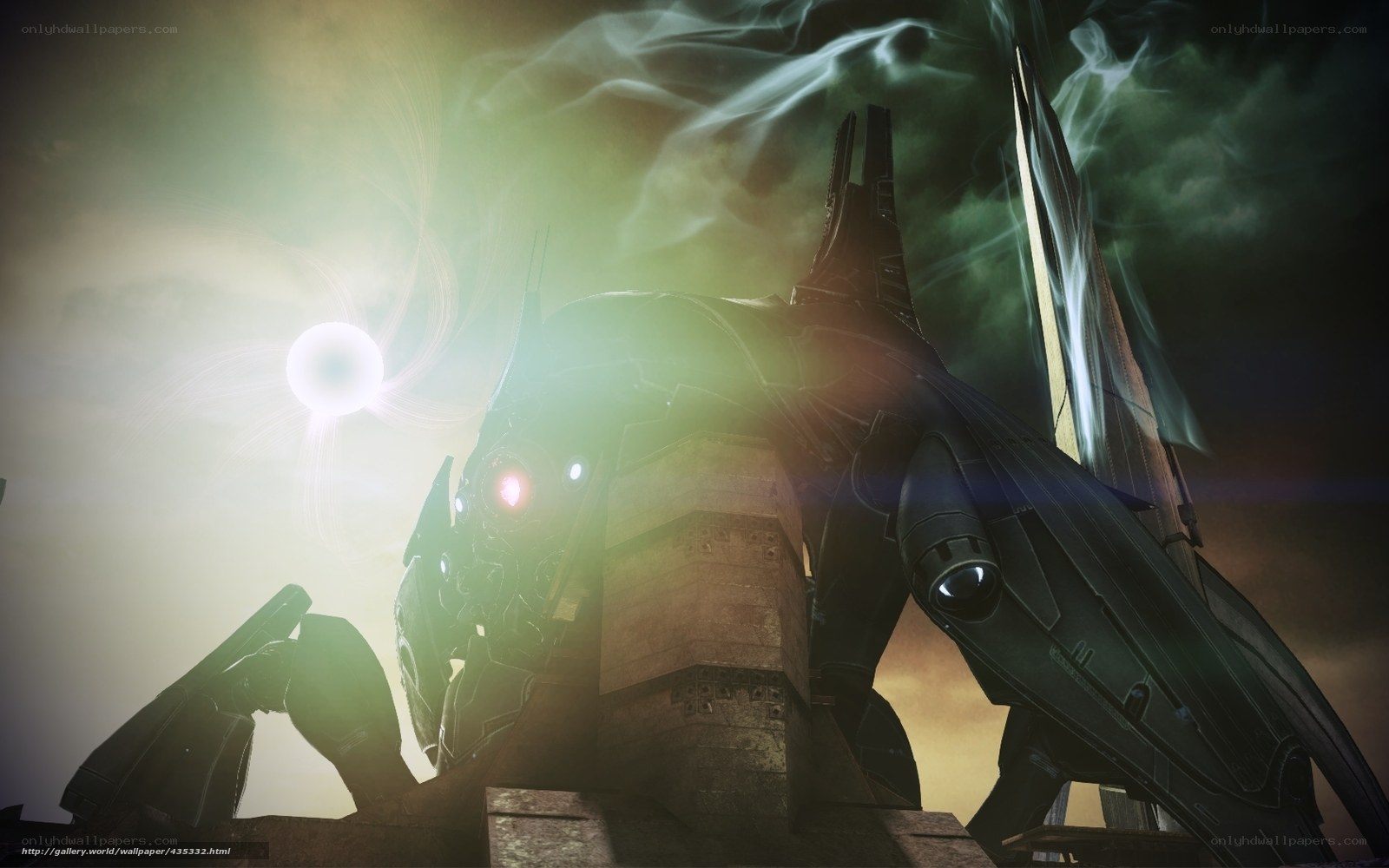 robotic figure in glowing light