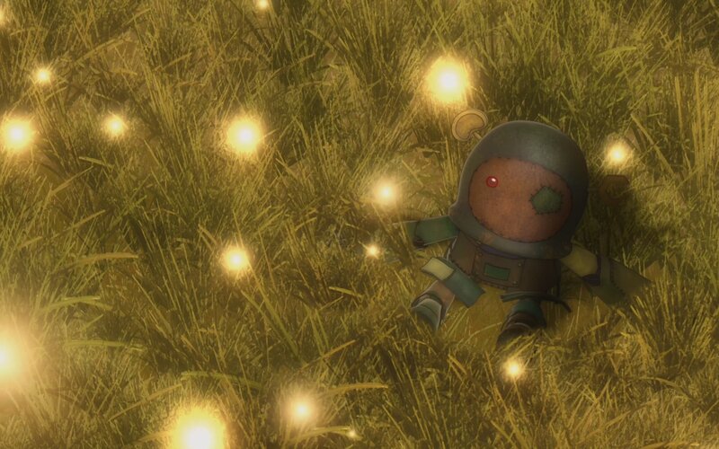 Robotic Figure in Grass
