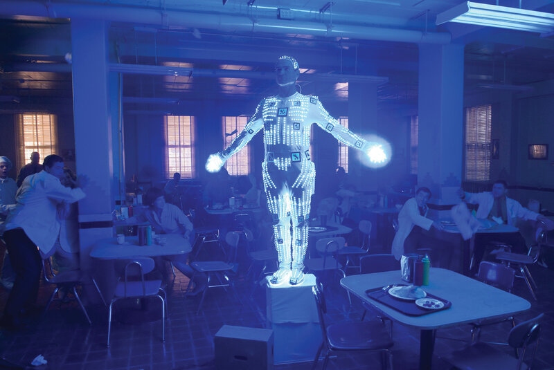 robotic figure in lab