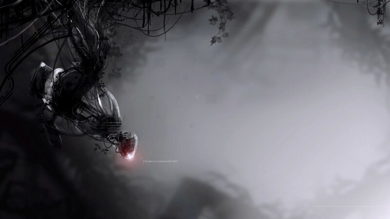 robotic figure in mist