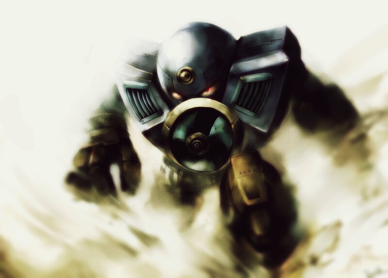 robotic figure in motion
