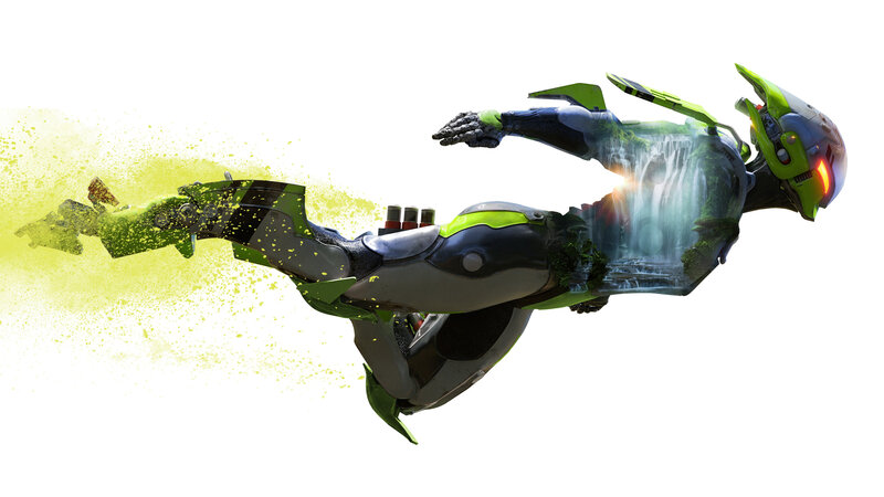 Robotic Figure in Motion — Green