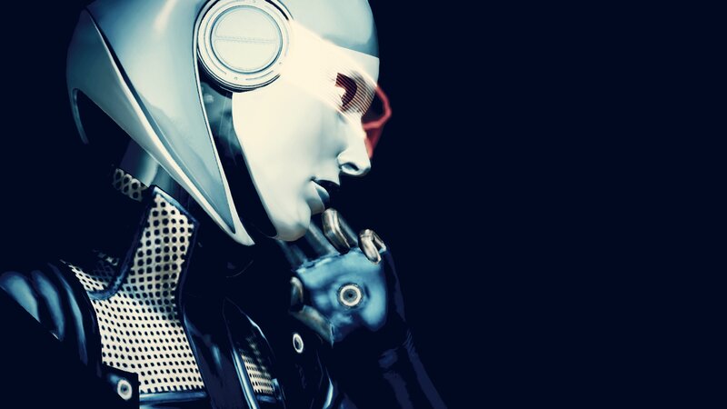 Robotic Figure in Profile