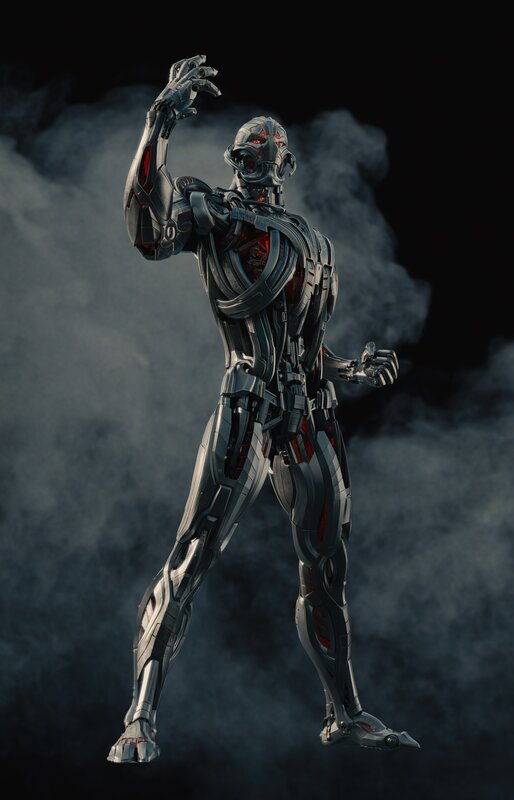 Robotic Figure in Smoke
