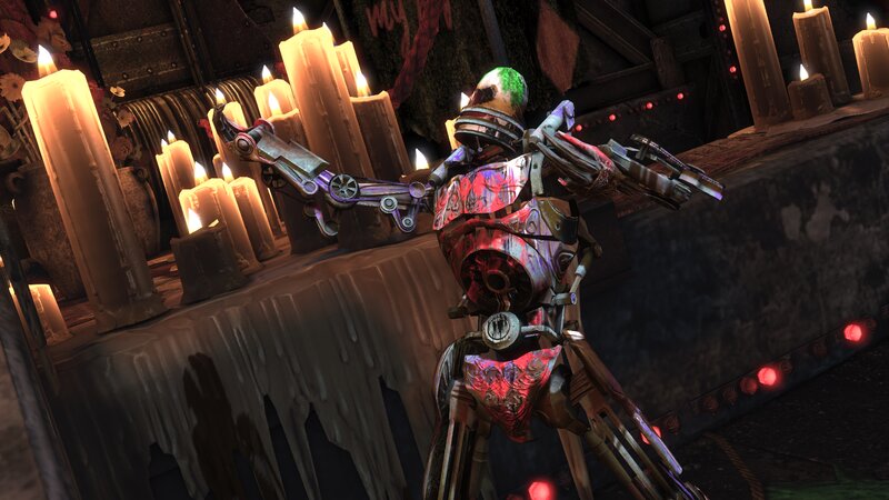 Robotic Figure with Candles
