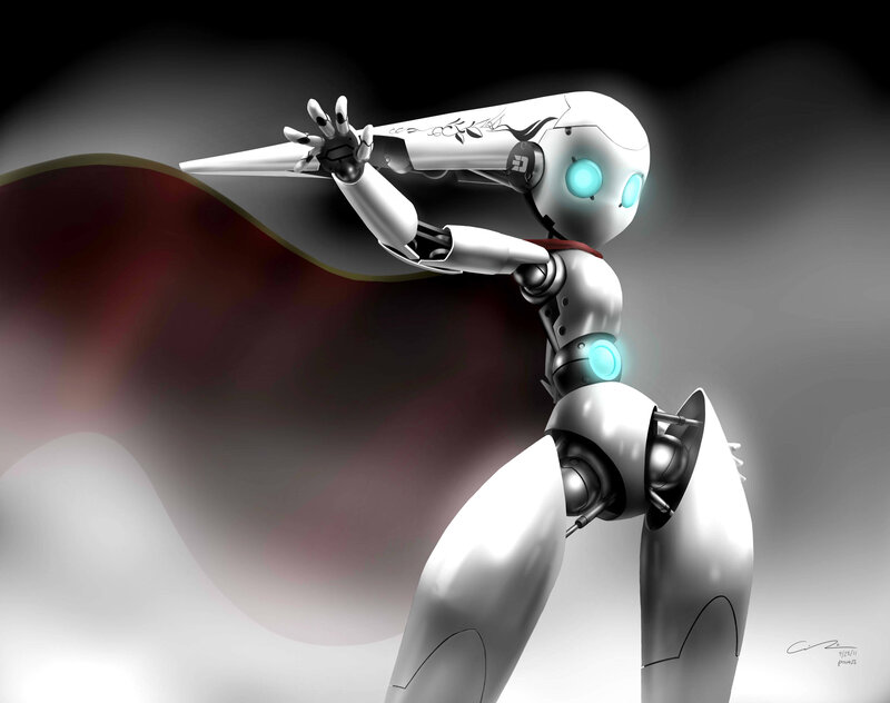 Robotic Figure with Cape