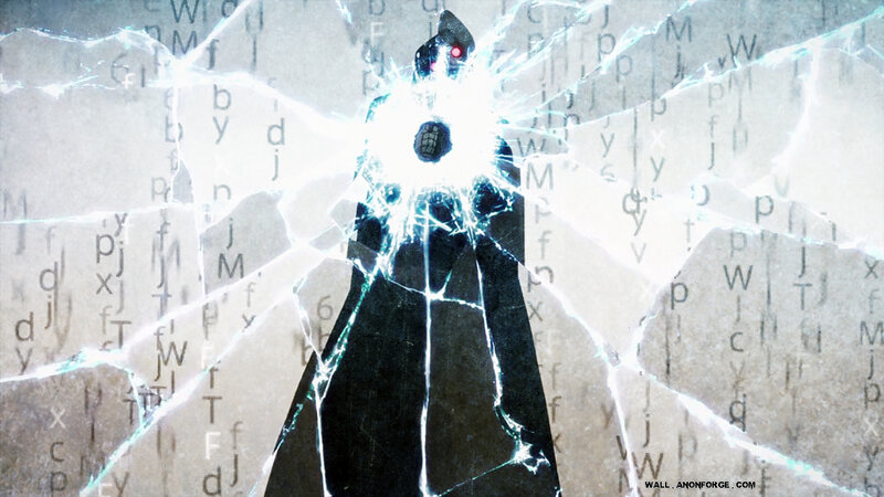 Robotic Figure with Glowing Eyes — Black