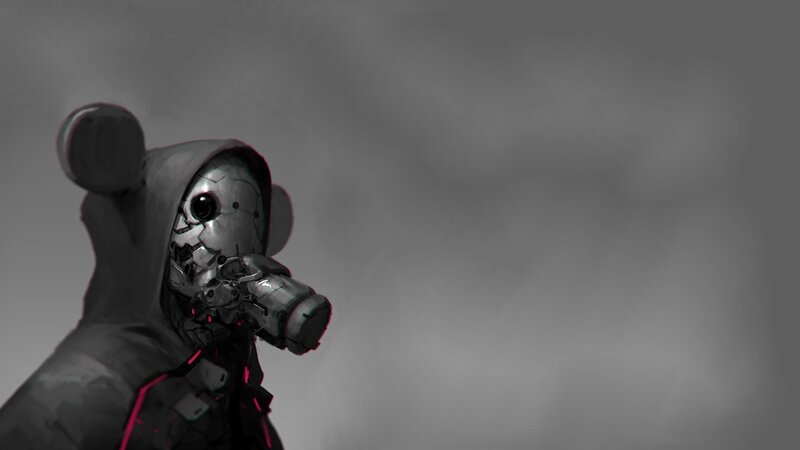 Robotic Figure with Mask
