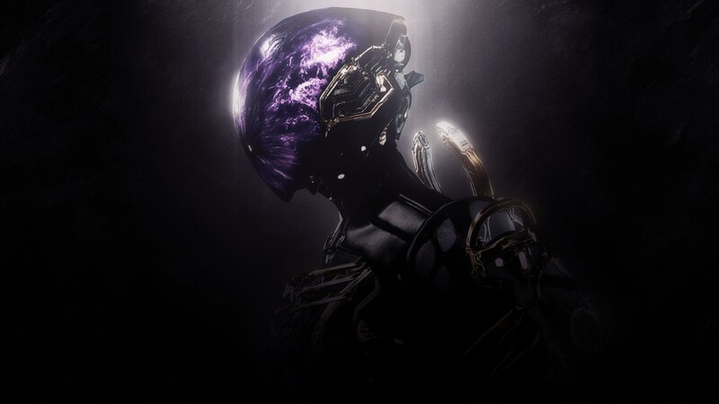Robotic Figure with Purple Helmet