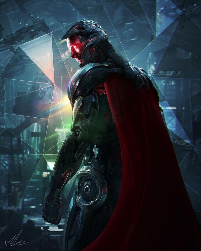 Robotic Figure with Red Cape