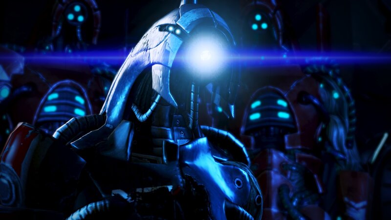 robotic figures in dark setting