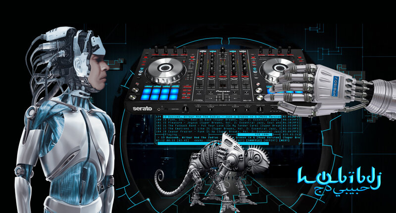 Robotic Figures with DJ Deck