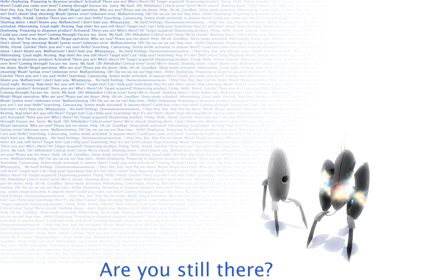 robotic figures with text background