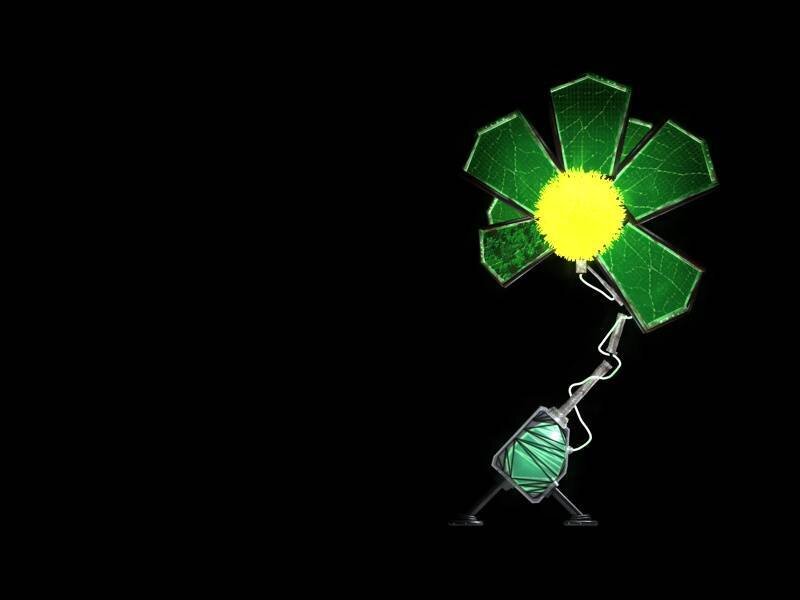 robotic flower character