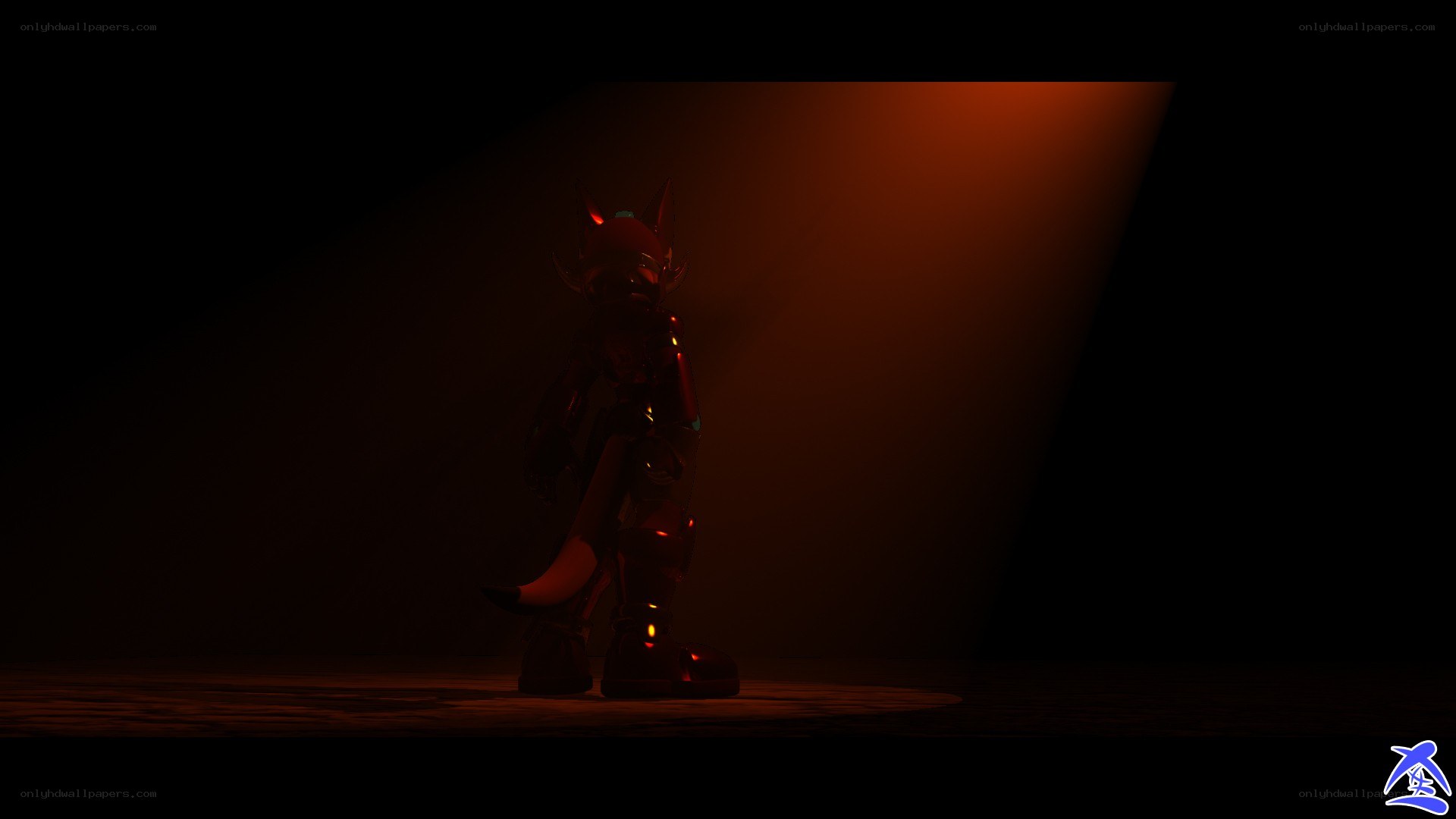 robotic fox in spotlight