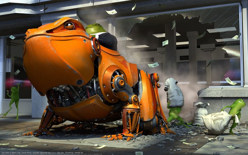 Robotic Frog Breaking Window