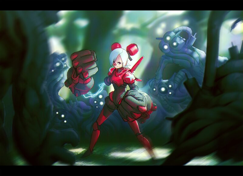 Robotic Girl in Forest