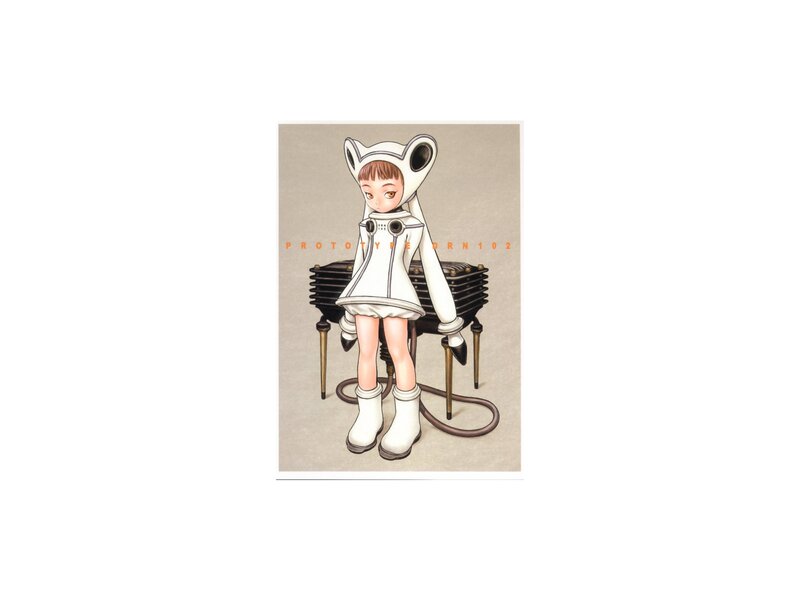 robotic girl in white suit