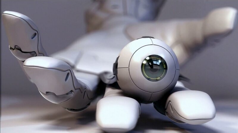 Robotic Hand with Eye — White