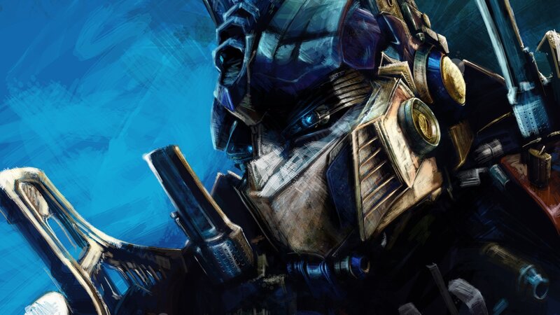 Robotic Head Close-up — Blue