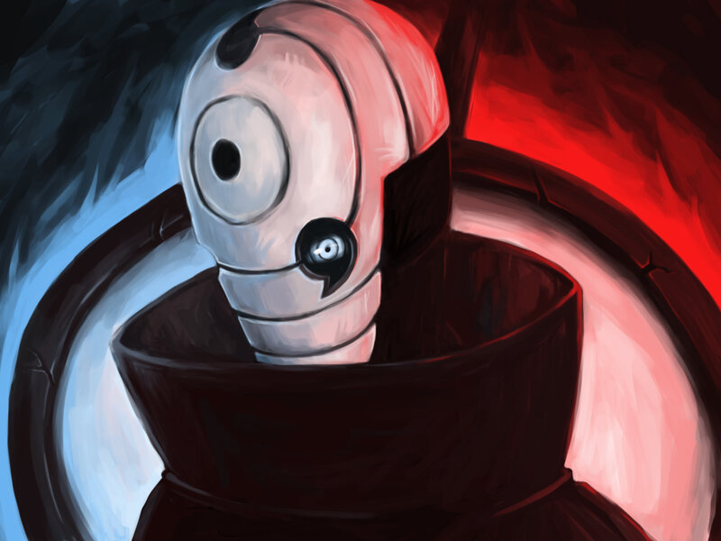 Robotic Head in Dark Cloak