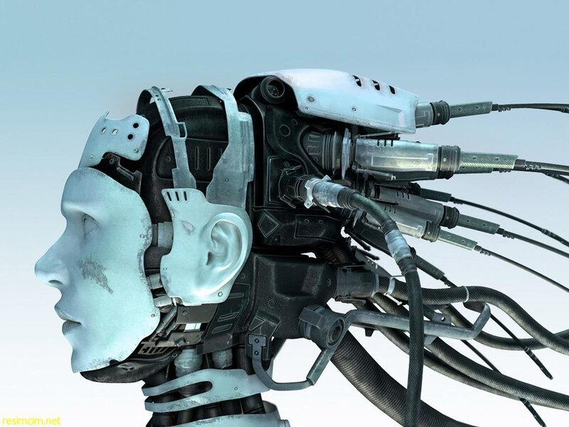 robotic head with exposed internals