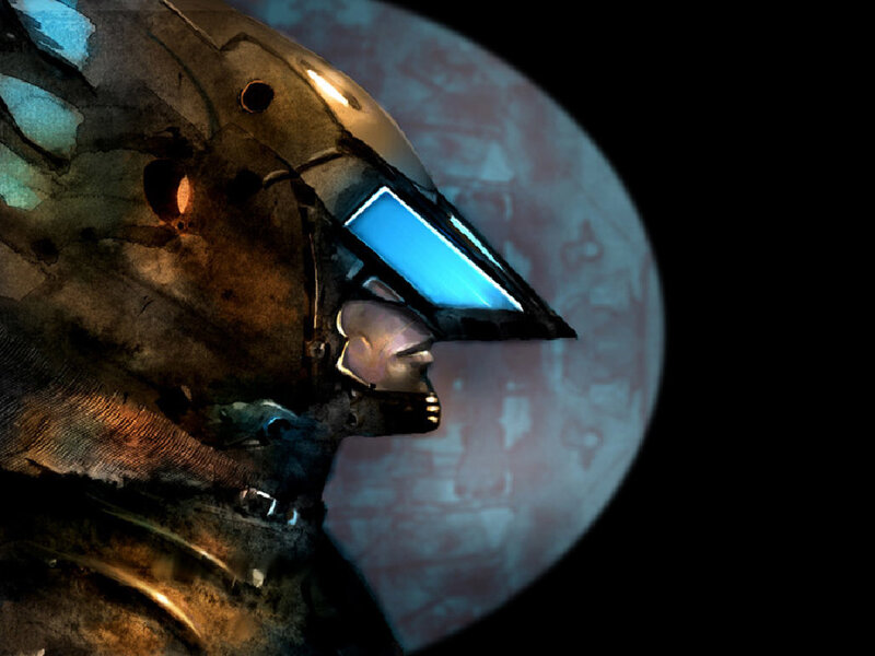 Robotic Helmet in Profile