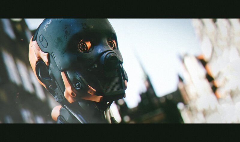 Robotic Helmet in Ruins
