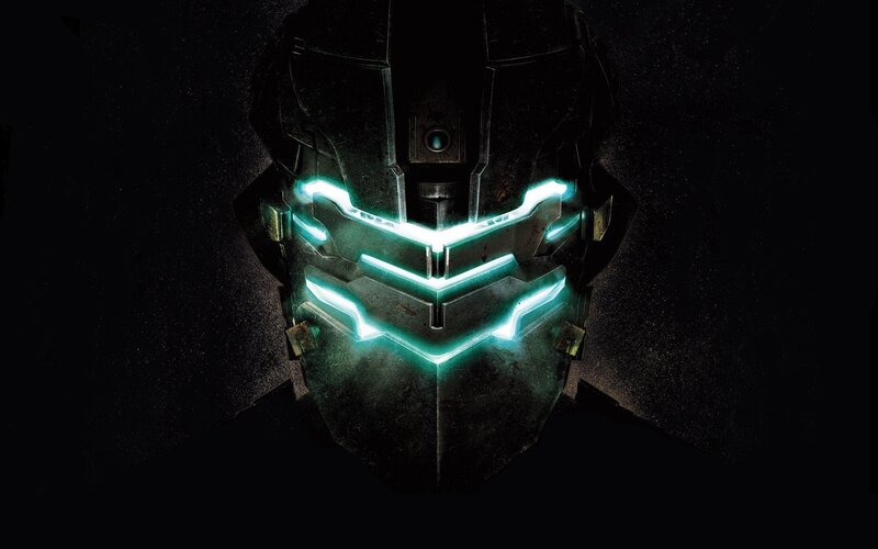 robotic helmet with glowing lights