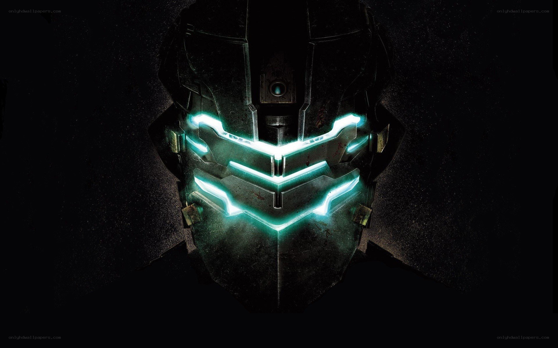 robotic helmet with glowing lights
