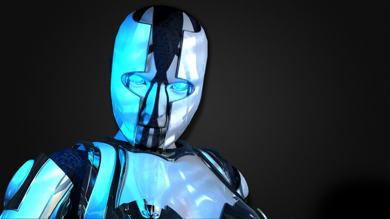Robotic Humanoid Figure — Black