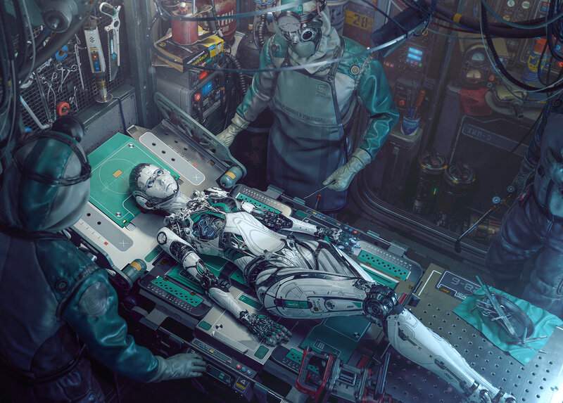 Robotic Humanoid on Table