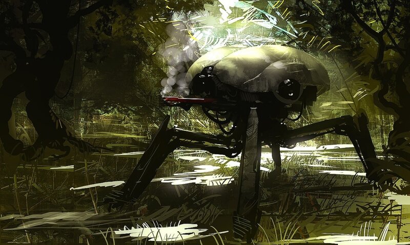 robotic insect in forest