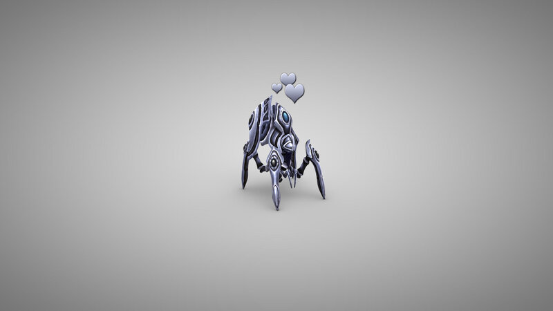 robotic insect with hearts