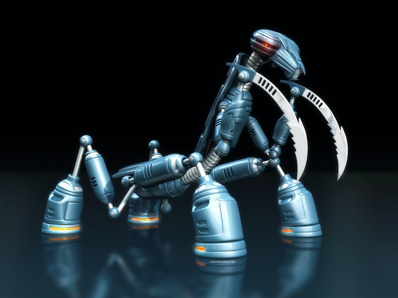 Robotic Insectoid Creature — Blue