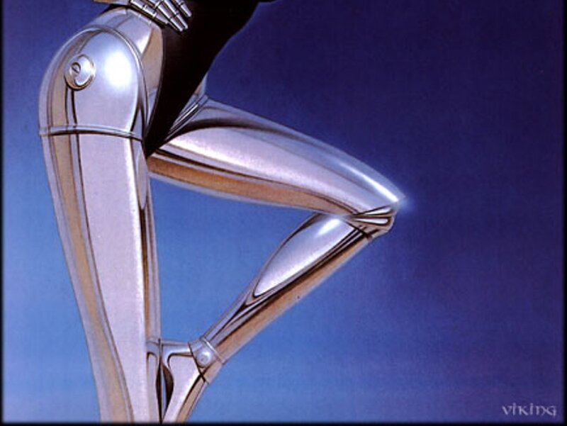 robotic leg sculpture