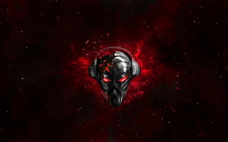 robotic mask in space