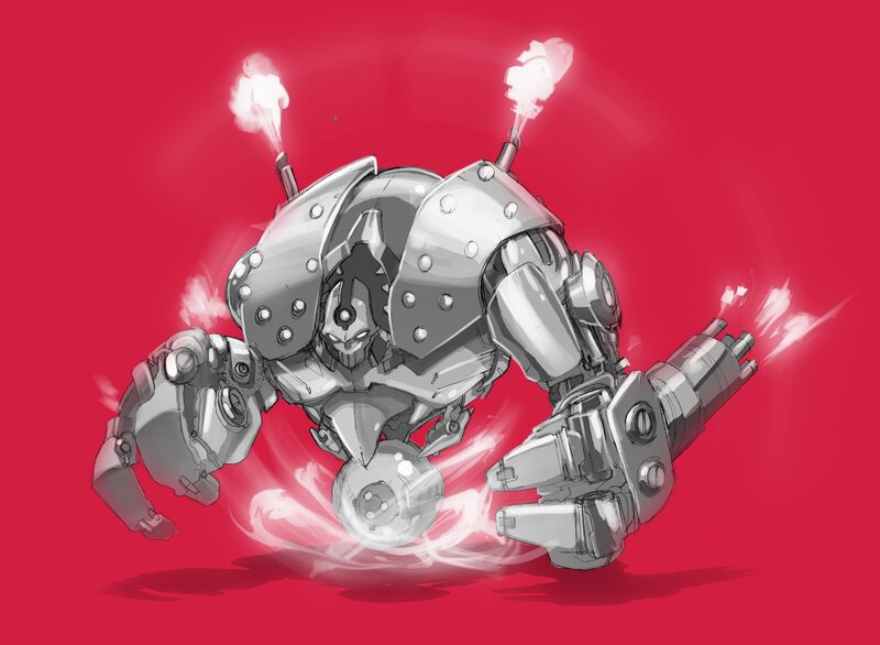 robotic mech in combat