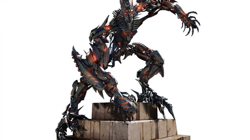 robotic monster statue